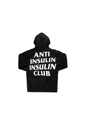 Kids Anti Insulin Insulin Club Black Hoodie