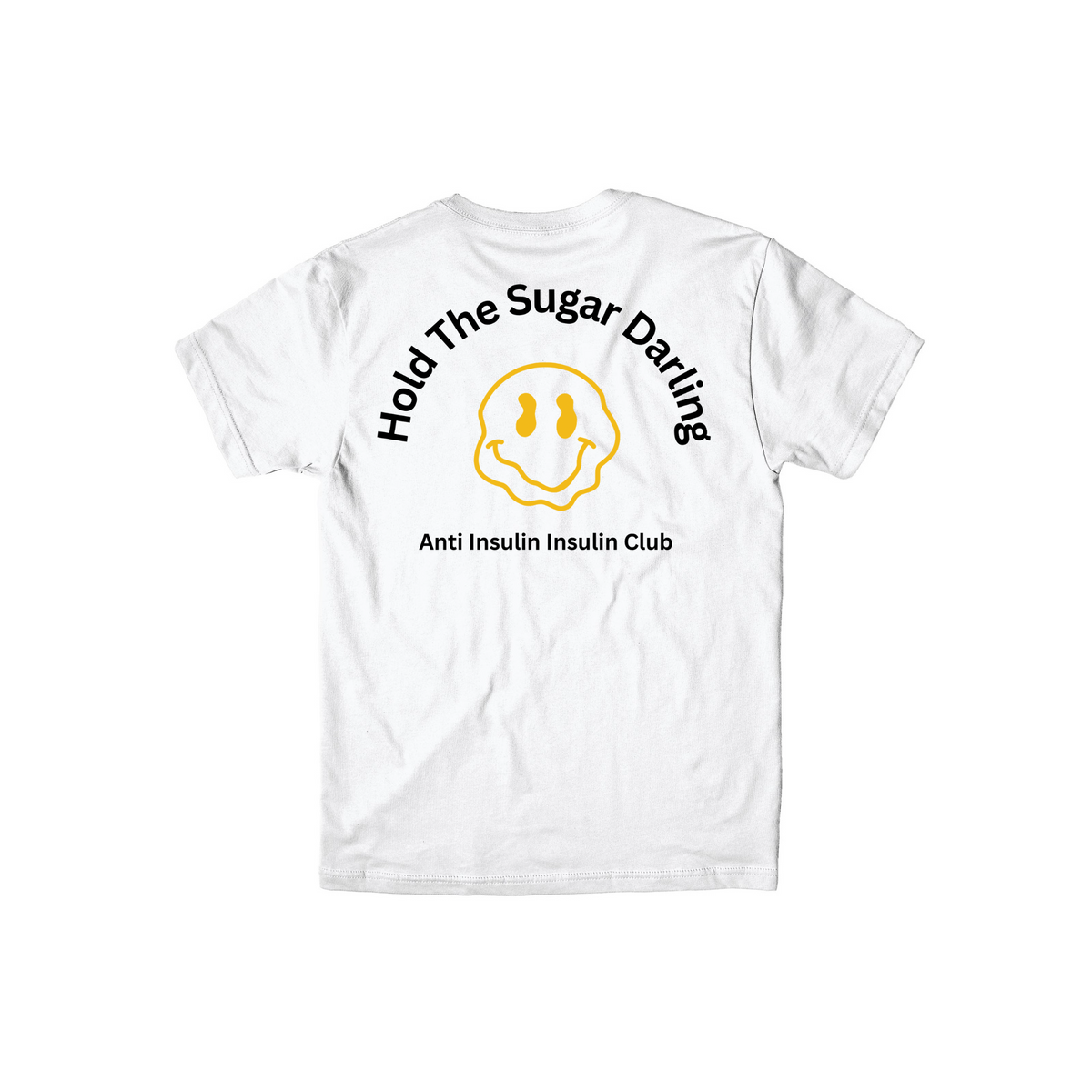 Anti insulin insulin club melting smiley face t shirt