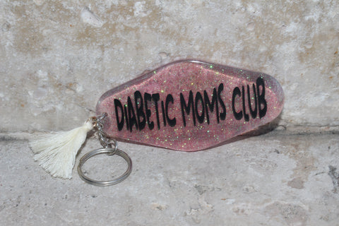 Diabetic Moms Club Motel Keychain