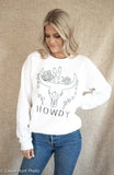 Howdy Cow Skull Crewneck