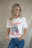 Livin' The Dream Skull Head T-Shirt