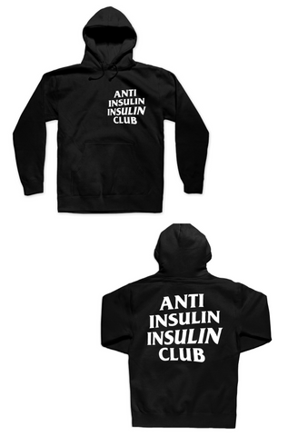 Kids Anti Insulin Insulin Club Black Hoodie